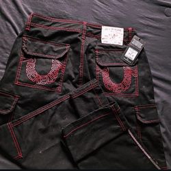 True Religion Black Pants Size 32 
