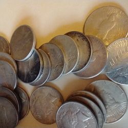 Peace Dollars 90% Silver 1922 Roll 