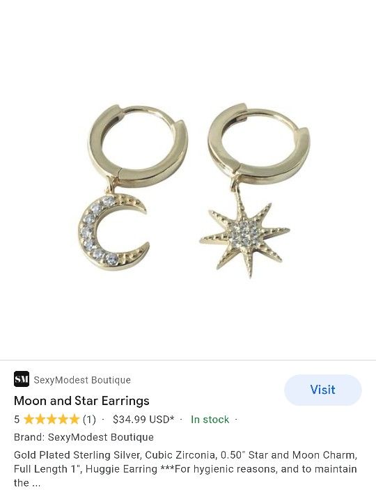 Sterling Silver Celestial Huggie Hoops