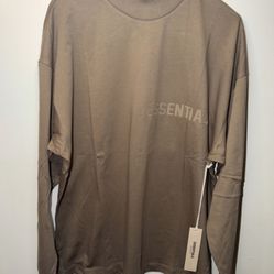 100% Authentic Men’s Medium “wood” Essentials Long Sleeve