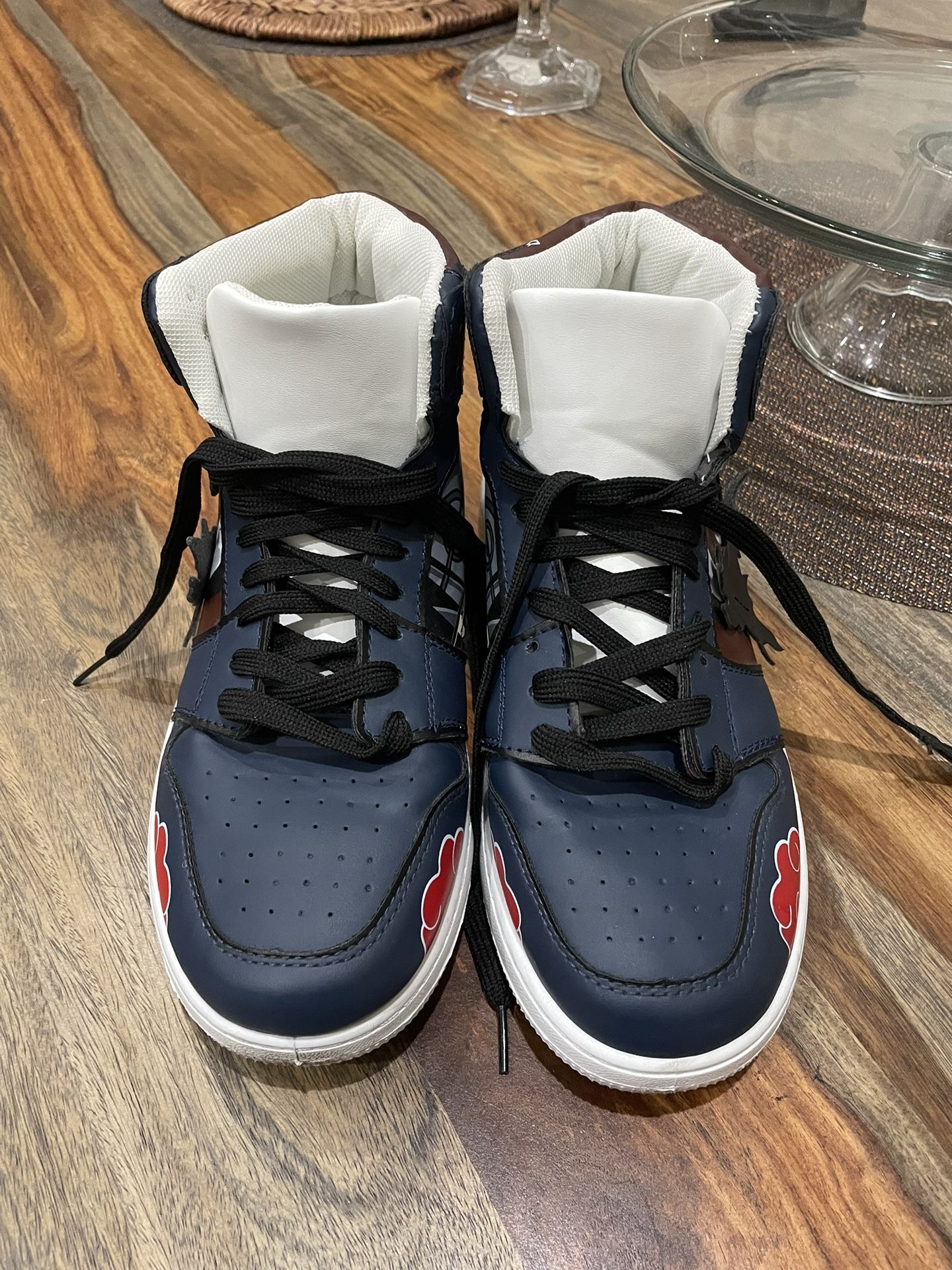 Naruto Uchiha Sasuke Costumized High Top Shoes, Size 12