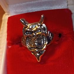Skull Beak Horns Ring