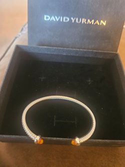 David Yurman Cable Classic Flex Bracelet 4mm Orange Citrine Shipping Avaliable