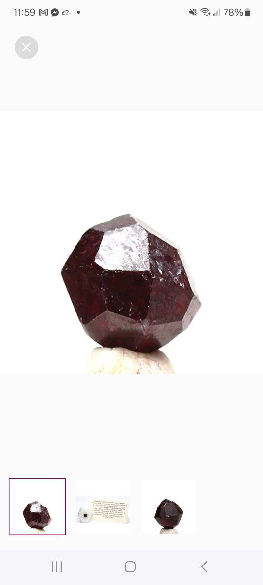 Natural Alaskan Garnet Almandine Red Crystal [1pcs]