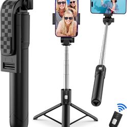 Phone Tripod Selfie Stick Tripod for iphone,Bluetooth Remote Selfie Stick Compatible with iPhone, GoPro, Samsung, Android