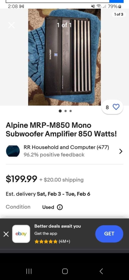 Alpine Amplifier M850