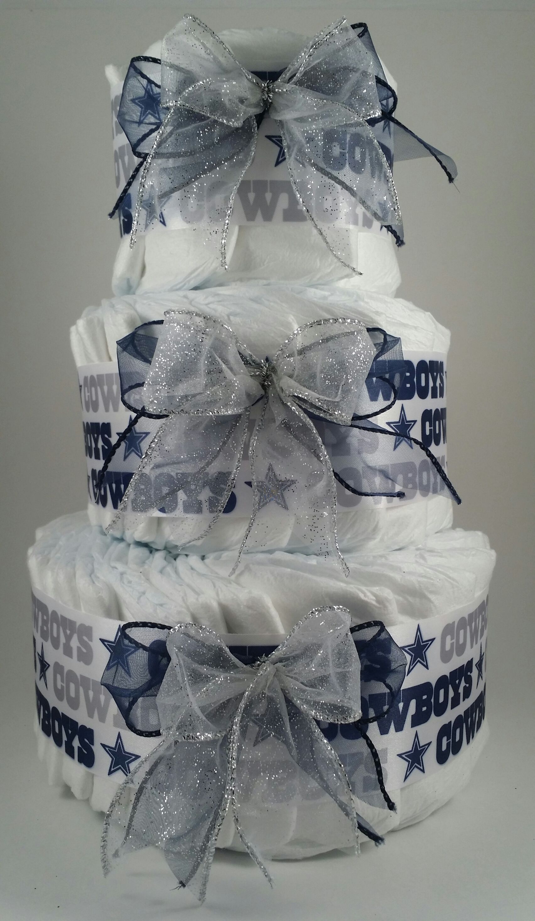 Dallas Cowboys themed diaper cake