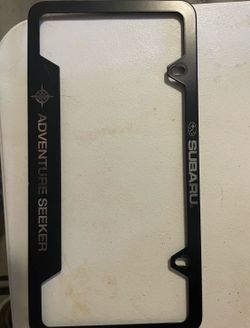 Subaru plate holder