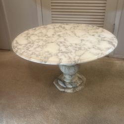 Italian Made Solid Marble Round Coffee Table