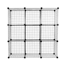 9 cubes wire shelves
