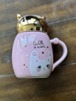 Ceramic Cat Cup NIB