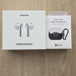 [NEW] Latest Samsung Galaxy Buds3 White w/ clip case