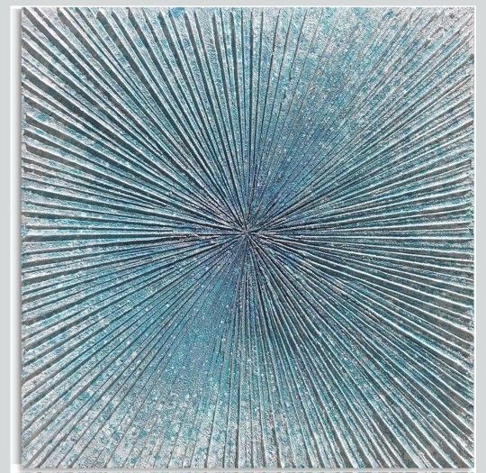 New Modern Teal Color Canvas Painting Pictures for Decoration