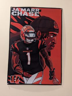 Ja'Marr Chase carpet wall decoration