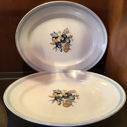 Two large Serving Platters by Staffordshire made in England