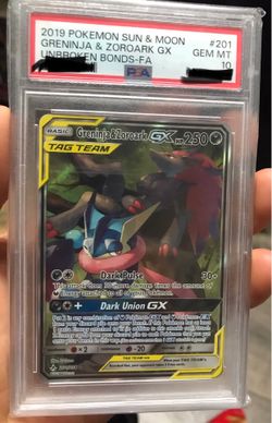 Greninja and zoroark alt art tag team PSA 10