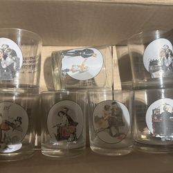 Norman Rockwell "The Saturday Evening Post" Drinking Glasses