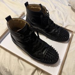 Christian Louboutin Black Spike High Tops 