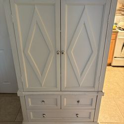 White Armoir Used 