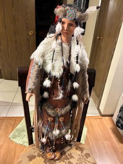 32” tall ceramic doll with stand. $50 or best offerings