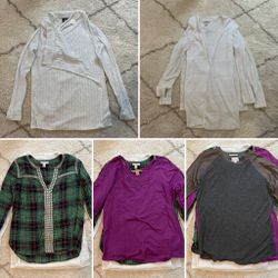 Bundle of 5 Long Sleeve Shirts & Cardigans, XS