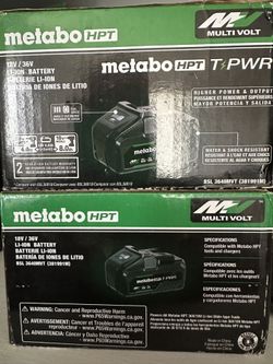 Metabo 18/36 4/8ah Batteries