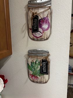 Farmhouse Mason Jar Wall Decor Set of 2