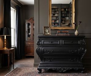Thomasville Black Ornate Dresser