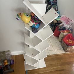 Artsy White Bookshelf. $25