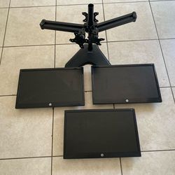 Triple Monitor Stand for 28" to 32" Screens with 3 Monitors 