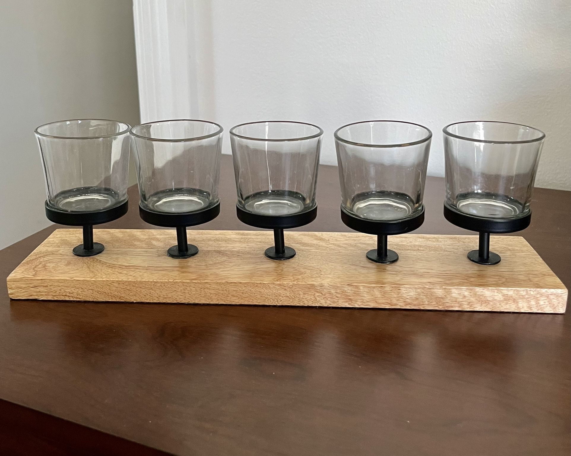 Wood Tea Light Candle Holder