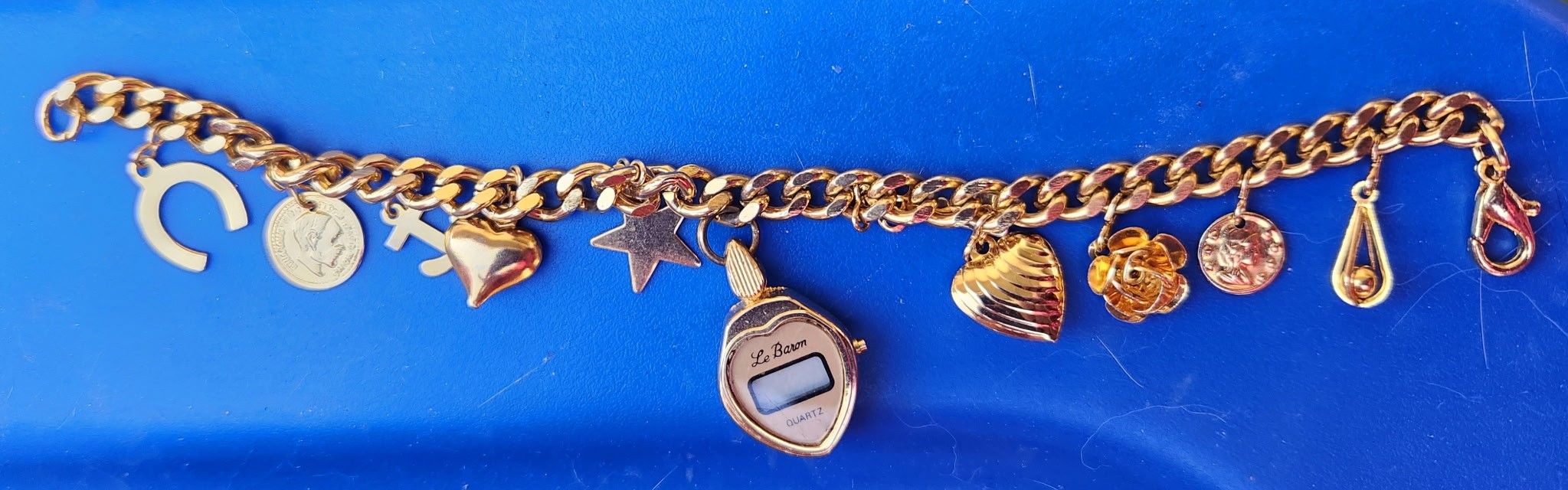 Gold Tone Charm Bracelet
