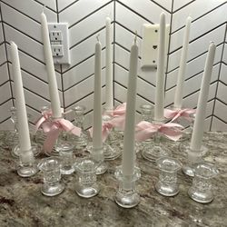 Glass Candle Holders And Candle Sticks 