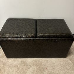 Leather Ottoman Storage 