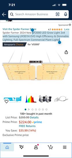 Spyder Farmer Grow Light Sf200