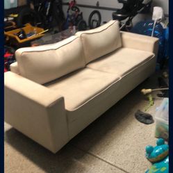 Pottery Barn Couch / Sofa / Beige 