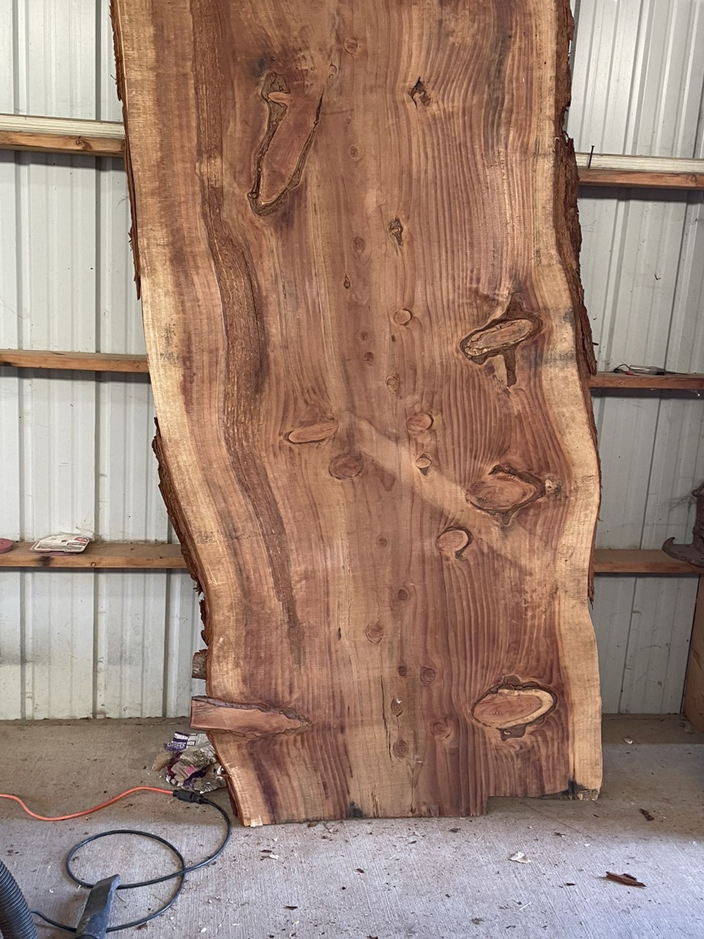 Beautiful MASSIVE redwood Live Edge Slab