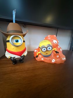 Minions popcorn bucket and cup