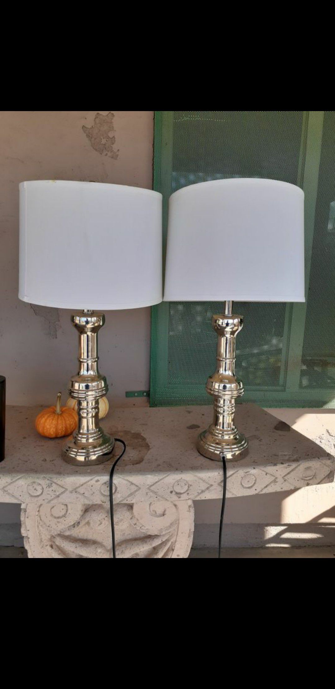 Silver modern lamps