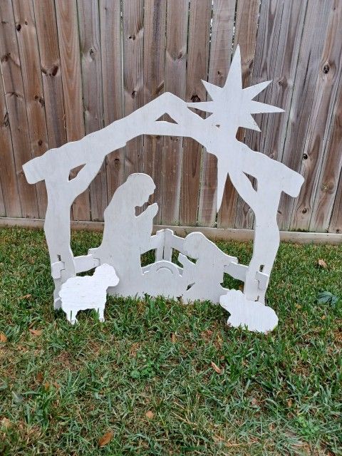 Wooden Nativity Scene