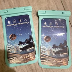 2 Pack Waterproof Phone Pouch, Universal Cell Phone Dry Bag, Large Phone Protector Pouch for iPhone 15 14 13 Pro Max Galaxy Up to 7" [Case Friendly], 