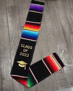 Black Mexican Graduation sash