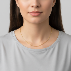 14K Yellow Gold 18" Mariner Chain