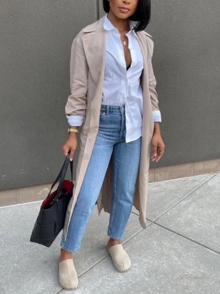 ZARA FLOWY TRENCH COAT