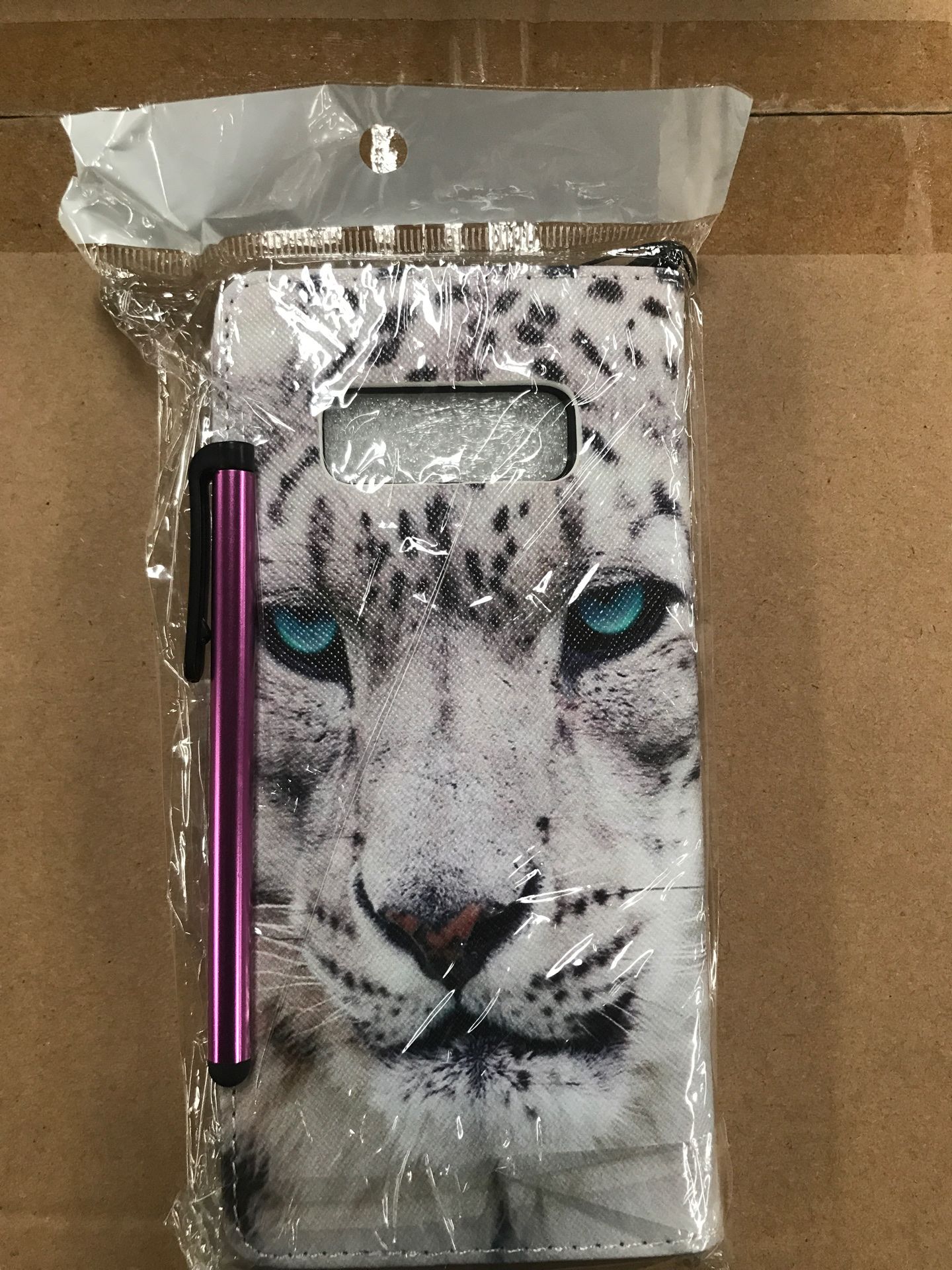 Galaxy Note 8 White Tiger w/Blue Eyes Phone Case