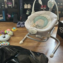 Baby Swing , Bassinet & Baby Boy Clothes 