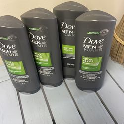 4 pk of Dove men’s body and face wash