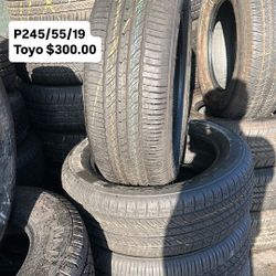 P245/55/19 TOYO Semi New All Four 98 % TREAD LIFE | ❗Ask For Availability / Pregunta Por Disponibilidad ❗|