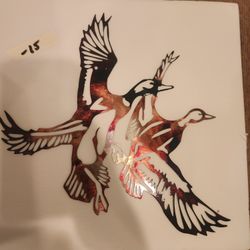 Flying Ducks Metal Art 