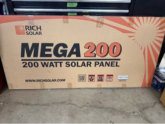 NEW IN BOX - (2) Rich Solar Mega 200W Panels